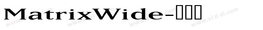 MatrixWide字体转换