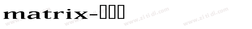 matrix字体转换