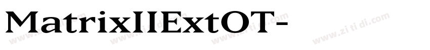 MatrixIIExtOT字体转换