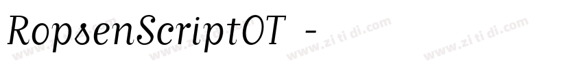 RopsenScriptOT◆字体转换