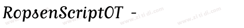 RopsenScriptOT◆字体转换