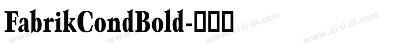 FabrikCondBold字体转换