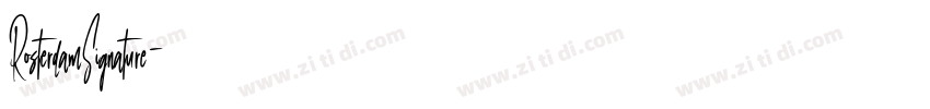 RosterdamSignature字体转换