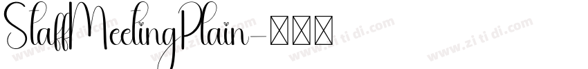 StaffMeetingPlain字体转换