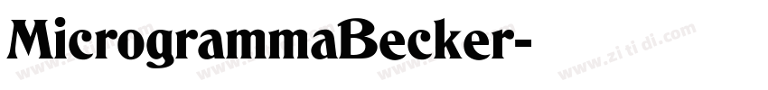 MicrogrammaBecker字体转换