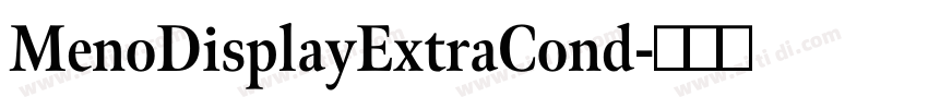 MenoDisplayExtraCond字体转换