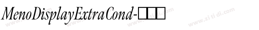 MenoDisplayExtraCond字体转换