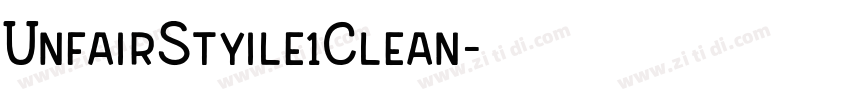 UnfairStyile1Clean字体转换