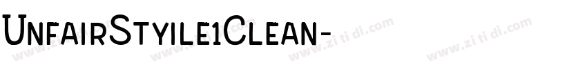 UnfairStyile1Clean字体转换