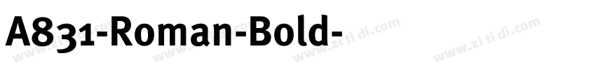 A831-Roman-Bold字体转换