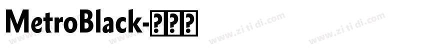 MetroBlack字体转换