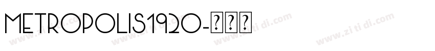 Metropolis1920字体转换