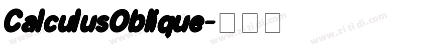 CalculusOblique字体转换