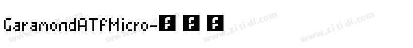 GaramondATFMicro字体转换
