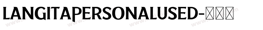 LangitaPersonalUsed字体转换