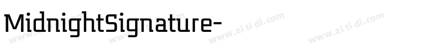 MidnightSignature字体转换