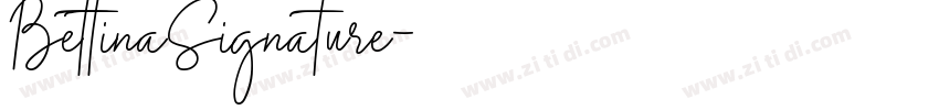 BettinaSignature字体转换