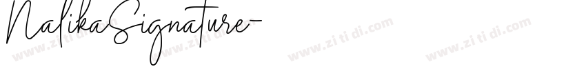 NalikaSignature字体转换