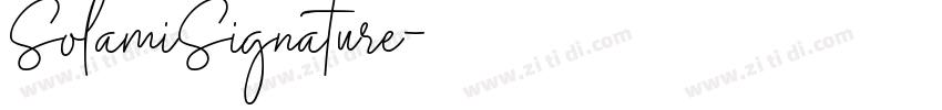 SolamiSignature字体转换