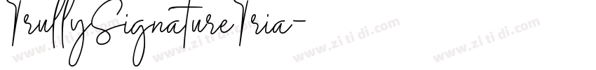 TrullySignatureTria字体转换