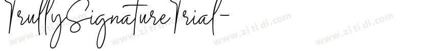 TrullySignatureTrial字体转换
