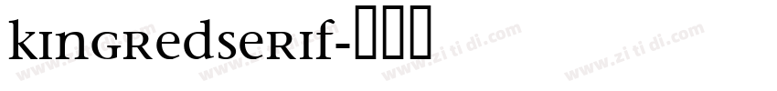 KingredSerif字体转换
