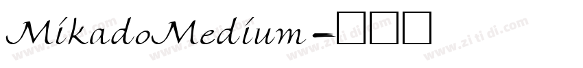 MikadoMedium字体转换