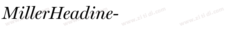 MillerHeadine字体转换