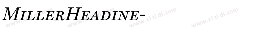 MillerHeadine字体转换