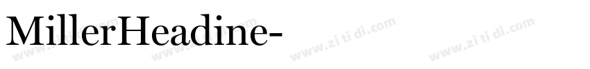 MillerHeadine字体转换