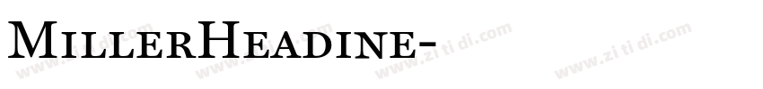 MillerHeadine字体转换