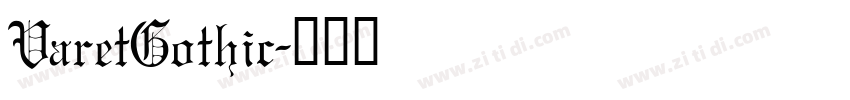 VaretGothic字体转换