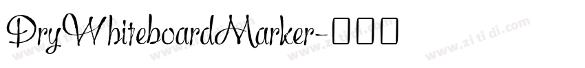 DryWhiteboardMarker字体转换