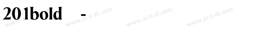 201bold下载字体转换