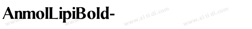 AnmolLipiBold字体转换