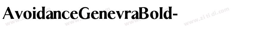 AvoidanceGenevraBold字体转换 AvoidanceGenevraBold字体转换