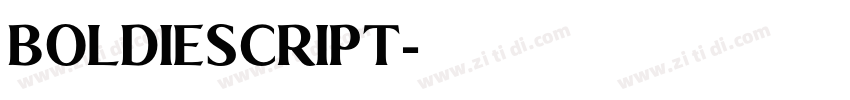 BOLDIESCRIPT字体转换