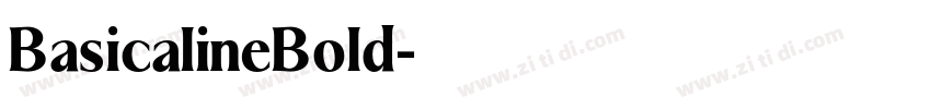 BasicalineBold字体转换