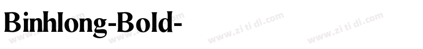 Binhlong-Bold字体转换