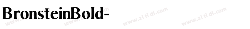 BronsteinBold字体转换