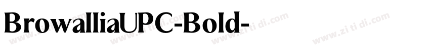BrowalliaUPC-Bold字体转换