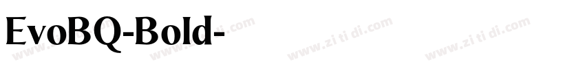 EvoBQ-Bold字体转换