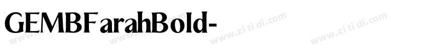GEMBFarahBold字体转换