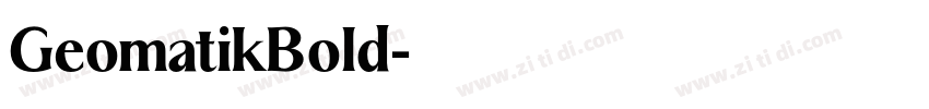 GeomatikBold字体转换