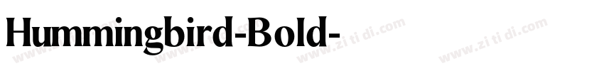 Hummingbird-Bold字体转换