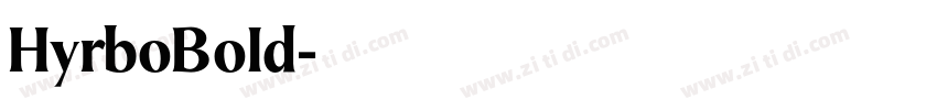HyrboBold字体转换