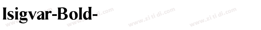Isigvar-Bold字体转换