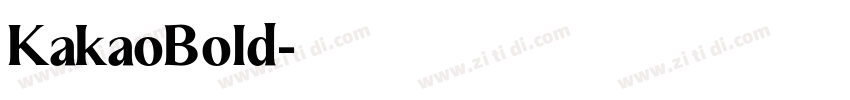 KakaoBold字体转换