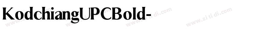 KodchiangUPCBold字体转换