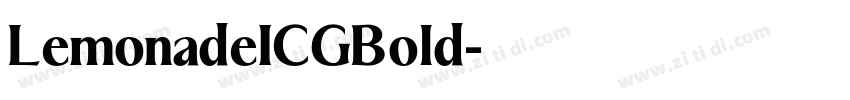 LemonadeICGBold字体转换
